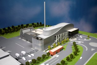 An artist's impression of the Shrewsbury Battlefield EfW plant, which will be operational by the end of 2015
